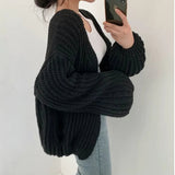 Litlookz Studio Chunky Knit Cardigan, view 6