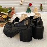 Litlookz Studio Chunky Platform High Heel Loafer Shoes, view 3