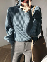 Litlookz Studio Chunky Turtleneck Knit Sweater, view 4