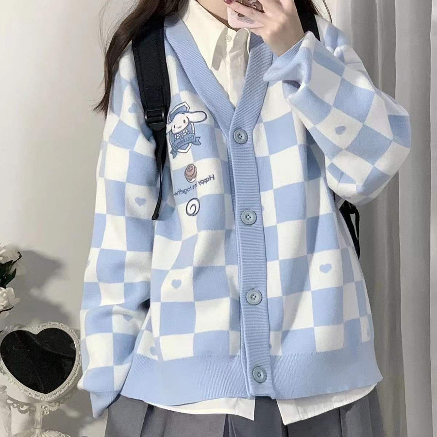Litlookz Studio Cinnamoroll Buttoned Blue Cardigan
