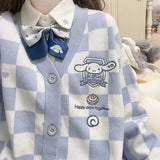 Litlookz Studio Cinnamoroll Buttoned Blue Cardigan, view 4