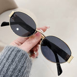 Litlookz Studio Classic Oval Sunglasses, view 4