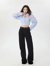 Litlookz Studio Classiccore Cut Out Crop Shirt, view 5
