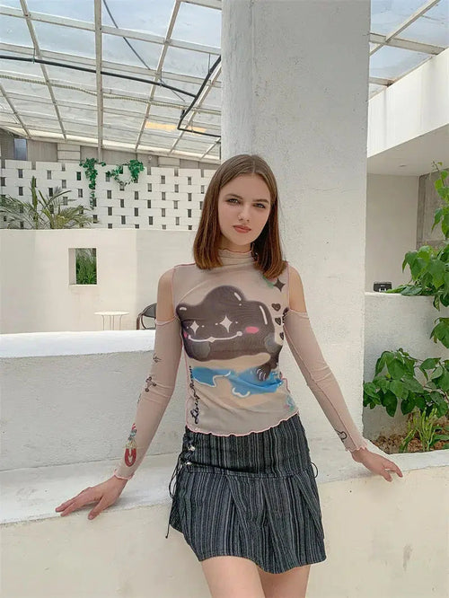Litlookz Studio Cloud Monster Mesh Top