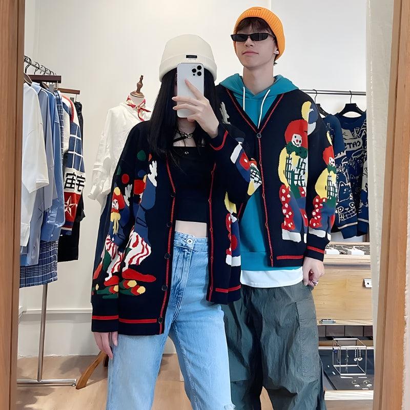 Litlookz Studio Clowns Knitted Cardigan