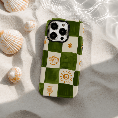 Litlookz Studio Coastal Checkered Phone Case