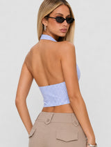 Litlookz Studio Coastal Striped Tie Top, view 3