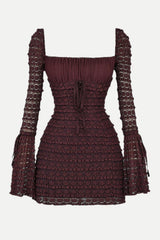 Litlookz Studio Coffee Ruched Mini Dress, view 6