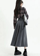 Litlookz Studio College Girl Pleated A-Line Midi Skirt, view 4