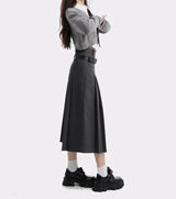 Litlookz Studio College Girl Pleated Midi Skirt, view 2