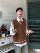 Litlookz Studio College Knit Sweater Vest, view 2