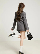 Litlookz Studio College Style Skirt, Blazer & Shirt Set, view 4