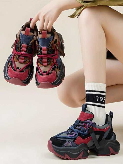 Litlookz Studio Color Block Platform Sneakers