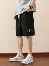 Litlookz Studio Colored Laces Striped Sweatshort, view 4