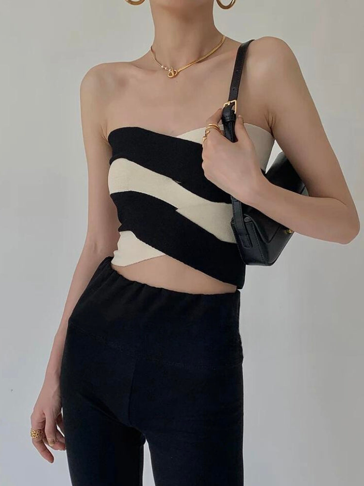 Litlookz Studio Contrast Color Tube Top