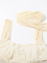 Litlookz Studio Coquette Asymmetric Top & Shorts Set, view 3