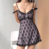 Litlookz Studio Coquette Bow Embroidered Mini Dress, view 4
