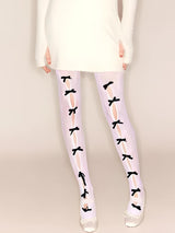 Litlookz Studio Coquette Bow Fishnet Tights, view 4