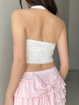 Litlookz Studio Coquette Bow Halter Neck Top, view 2