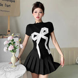 Litlookz Studio Coquette Bow Patch Tee, view 3