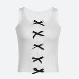 Litlookz Studio Coquette Bow Pointelle Top, view 4