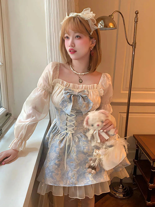 Litlookz Studio Coquette Bow Princess Mini Dress