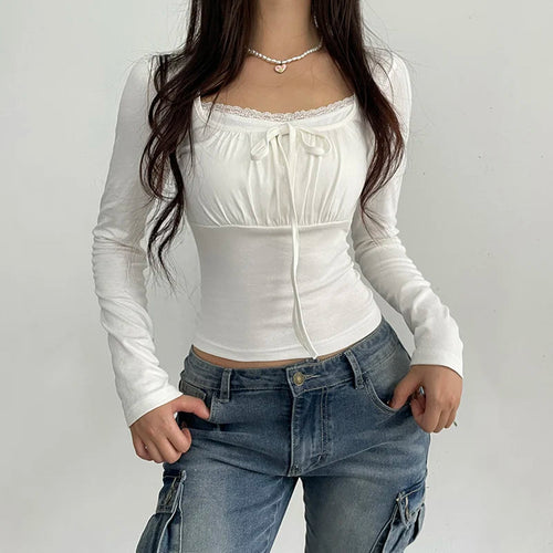 Litlookz Studio Coquette Bow Ruched Bust Top