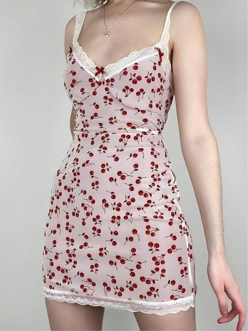 Litlookz Studio Coquette Cherry Mini Dress