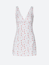 Litlookz Studio Coquette Cherry Plunge Neck Mini Dress, view 6