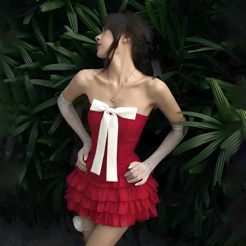 Litlookz Studio Coquette Corset Top & Mini Skirt Two Piece Set