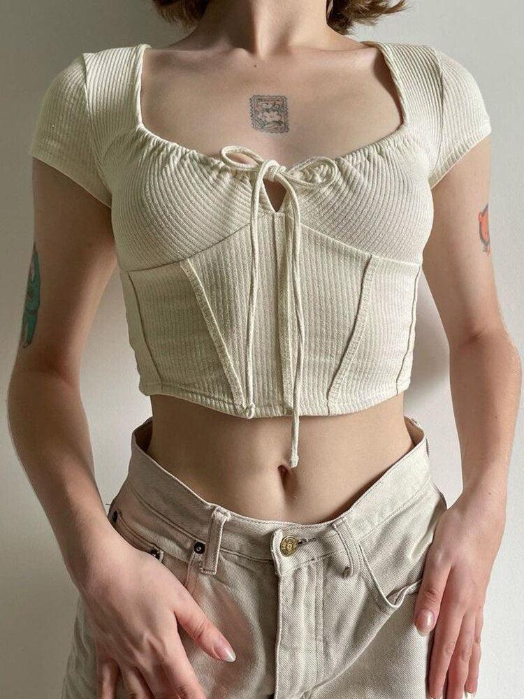 Litlookz Studio Coquette Cropped Corset Top