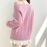 Litlookz Studio Coquette Cut-Out Knit Sweater, view 4