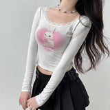 Litlookz Studio Coquette Cute Rabbit Crop Top, view 3