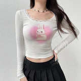 Litlookz Studio Coquette Cute Rabbit Crop Top, view 4