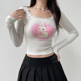 Litlookz Studio Coquette Cute Rabbit Crop Top, view 6