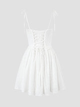 Litlookz Studio Coquette Eyelet Mini Dress, view 6