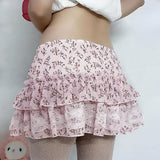Litlookz Studio Coquette Floral Ruffled Mini Skirt, view 4