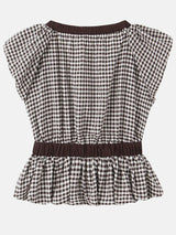 Litlookz Studio Coquette Gingham Bow Blouse, view 4