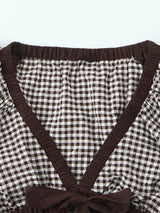 Litlookz Studio Coquette Gingham Bow Blouse, view 5