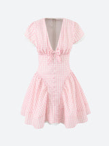 Litlookz Studio Coquette Gingham Mini Dress, view 5