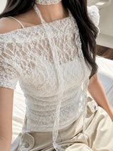 Litlookz Studio Coquette Lace Blouse, view 3