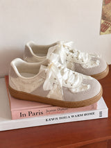 Litlookz Studio Coquette Lace Bow Sneakers, view 4