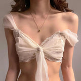 Litlookz Studio Coquette Lace Bow Top, view 2