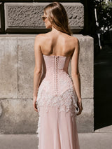 Litlookz Studio Coquette Lace Slit Maxi Dress, view 2