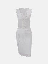 Litlookz Studio Coquette Lace Top & Skirt Set, view 5