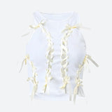 Litlookz Studio Coquette Lace Up Bow Top, view 3