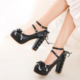 Litlookz Studio Coquette Lace Up High Heels, view 4