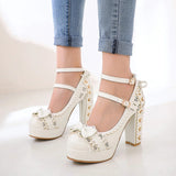 Litlookz Studio Coquette Lace Up High Heels, view 5
