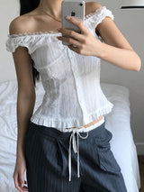 Litlookz Studio Coquette Off Shoulder Blouse, view 4