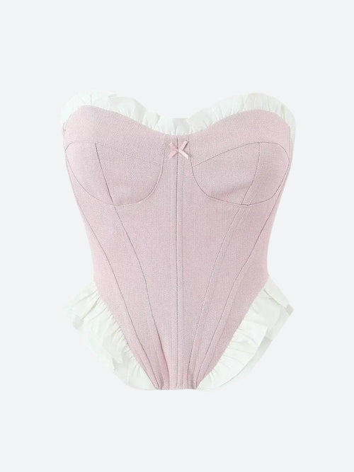 Litlookz Studio Coquette Pink Corset Top